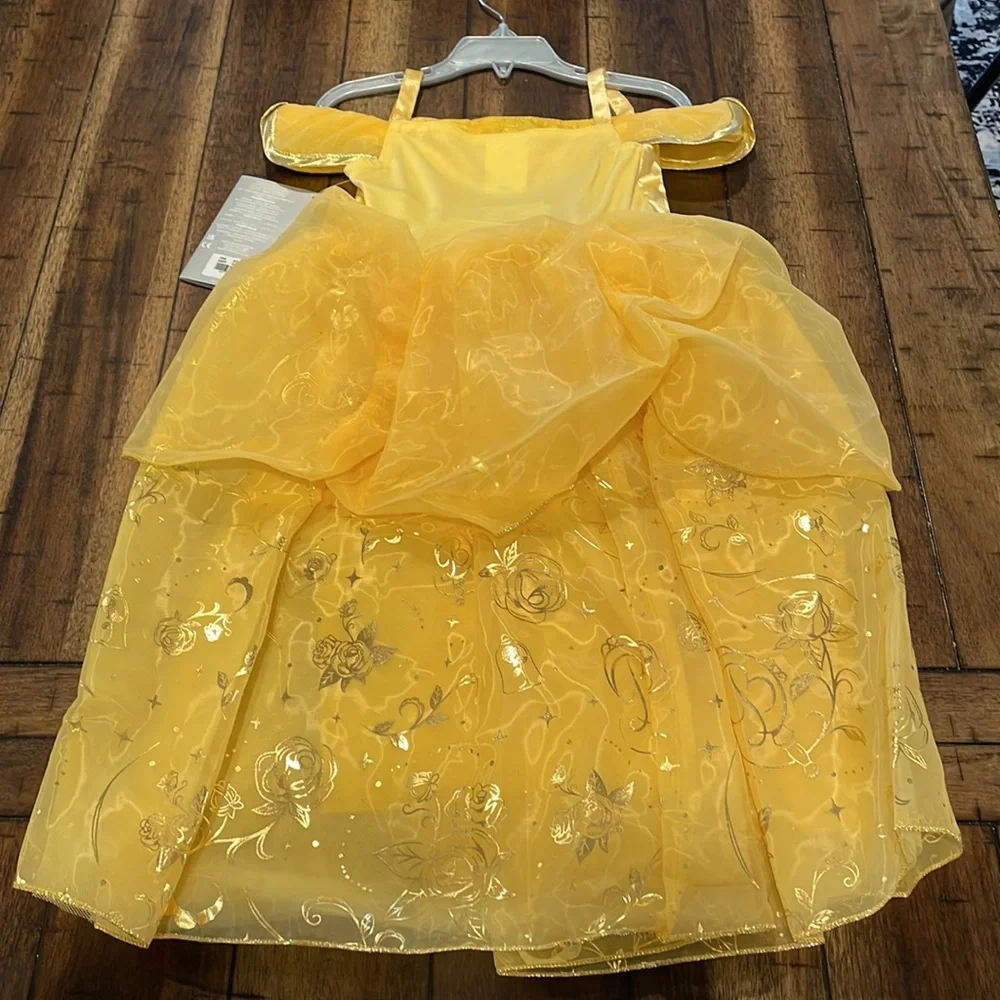 Disney Yellow Princess Belle Dress Costume with Pink Accents